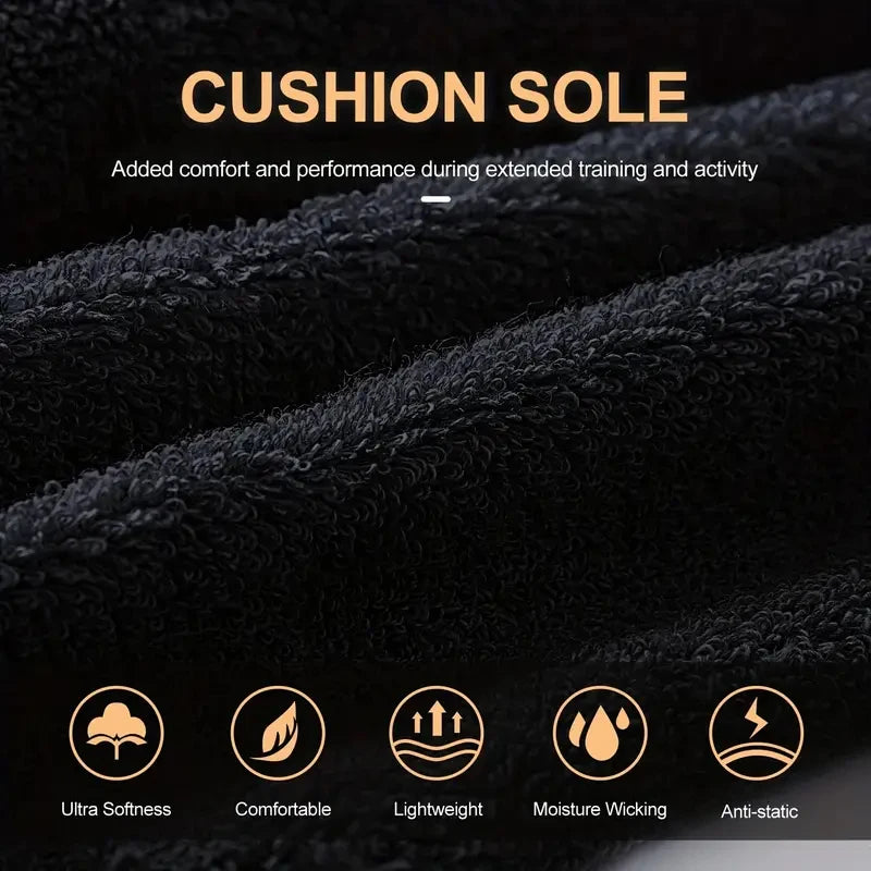 Cushioned Long Sports Breathable Ankle Crew Socks