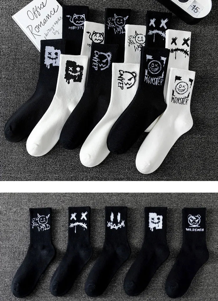 Black and White Special Design Socks Bundle 10x