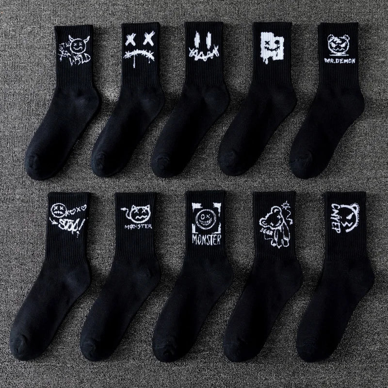 Black and White Special Design Socks Bundle 10x