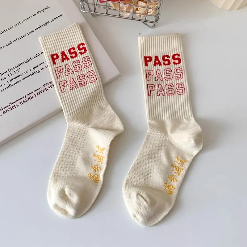Cool Red and White Fashion Socks