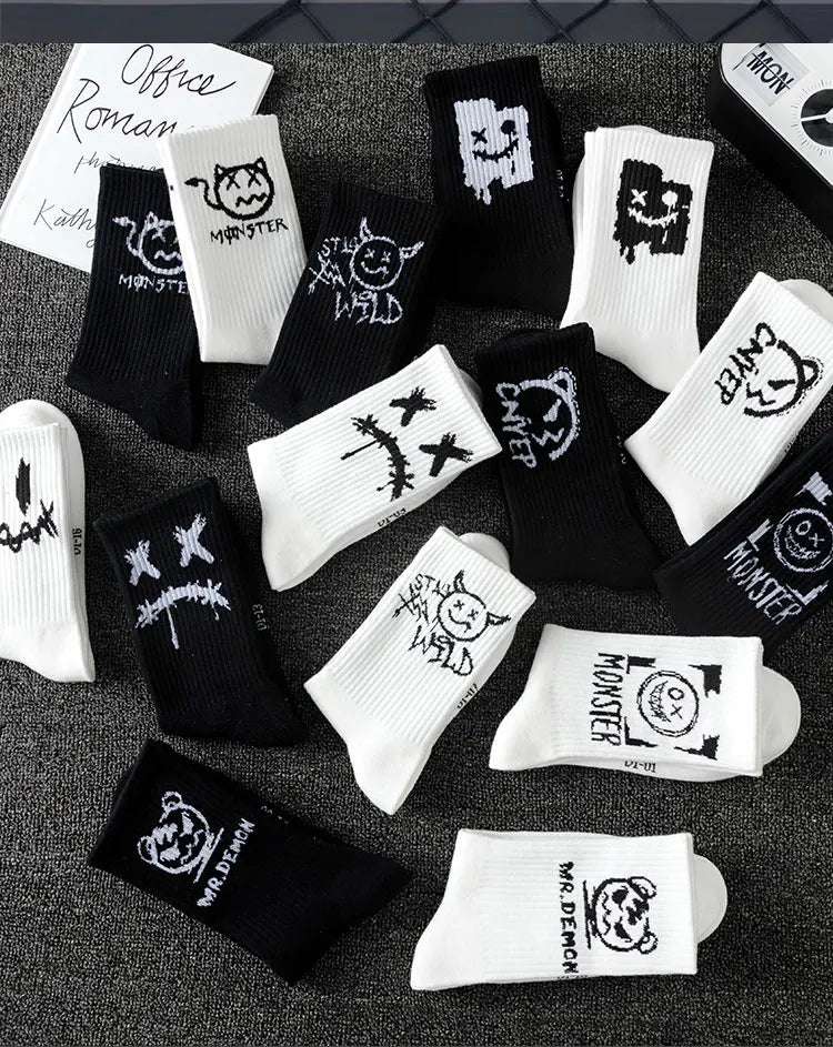 Black and White Special Design Socks Bundle 10x