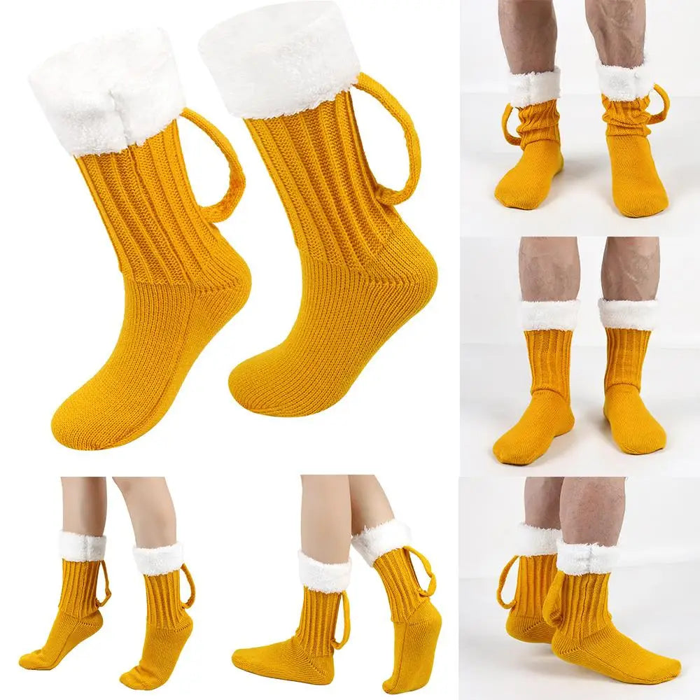 Beer Mug Knitted Socks