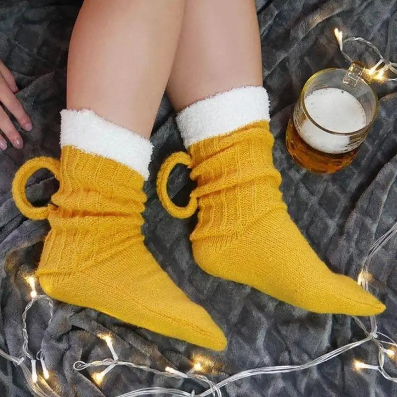 Beer Mug Knitted Socks