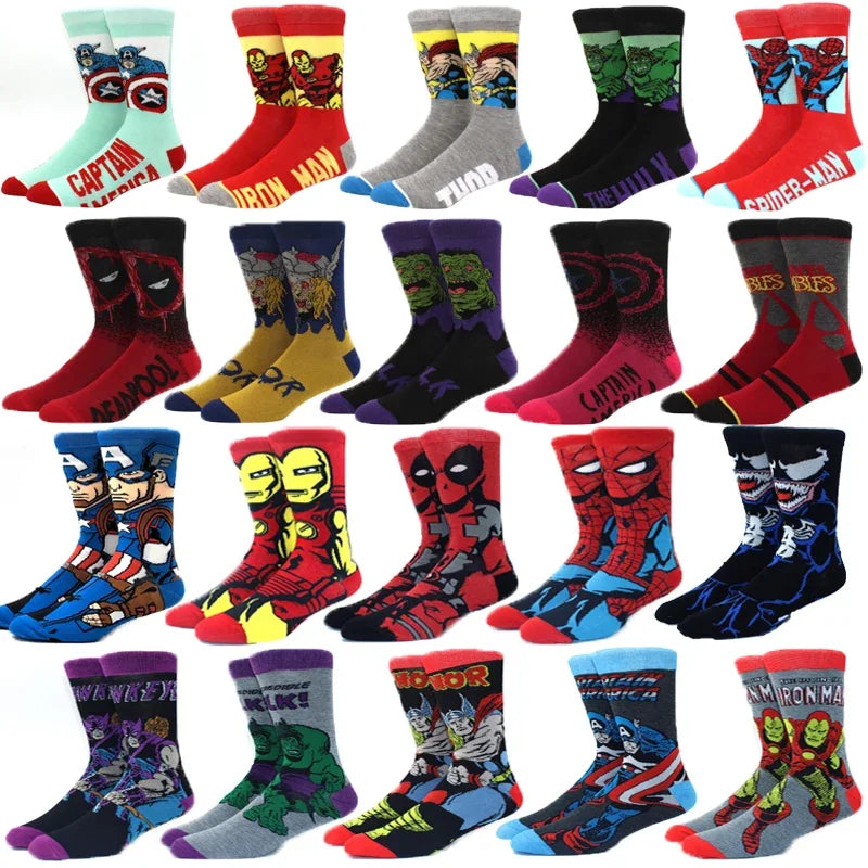 superhero, movie and series socks