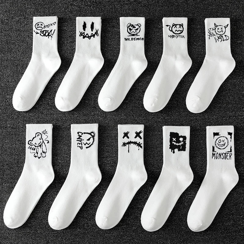Black and White Special Design Socks Bundle 10x