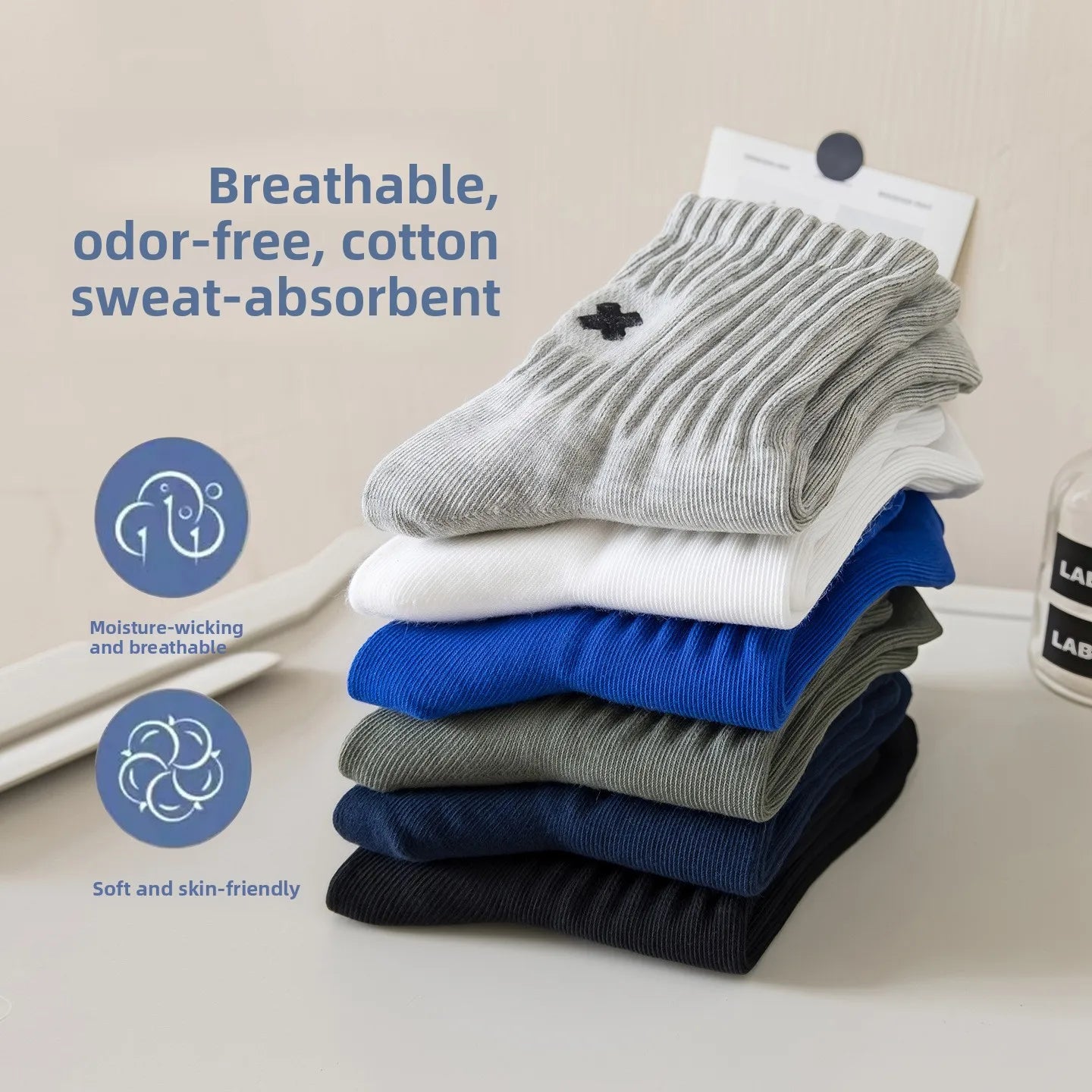 High Quality Breathable Fashion Socks Bundle 5x