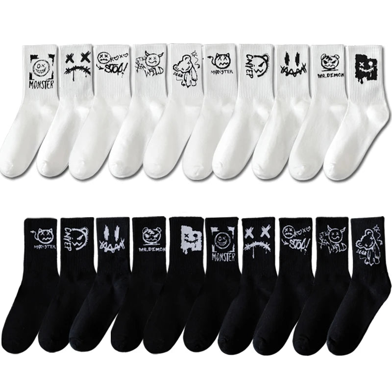 Black and White Special Design Socks Bundle 10x