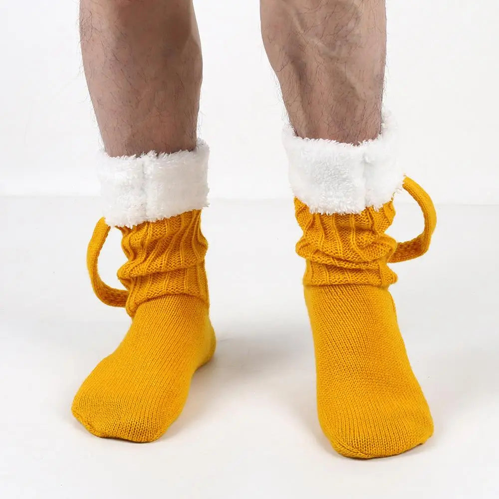Beer Mug Knitted Socks