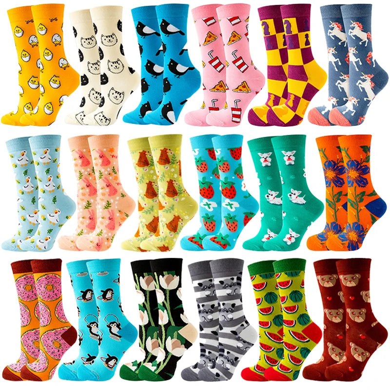 Colored Cartoonish Designed Socks